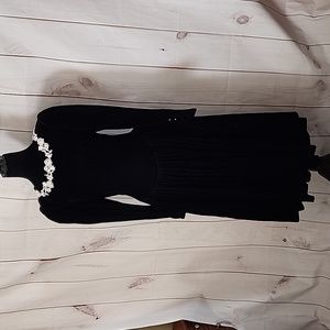Vintage, handmade, black velvet dress